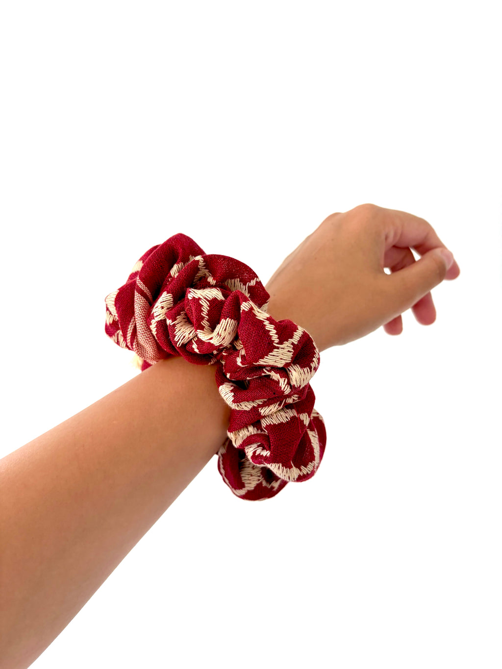 Keffiyeh Scrunchie (Red & Gold) - Palestine collection