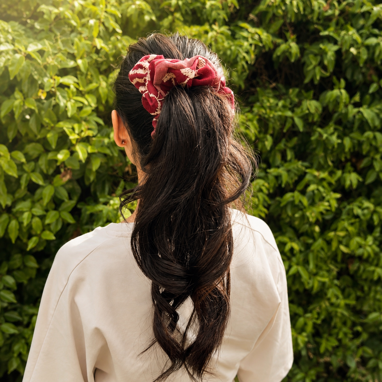Keffiyeh Scrunchie (Red & Gold) - Palestine collection